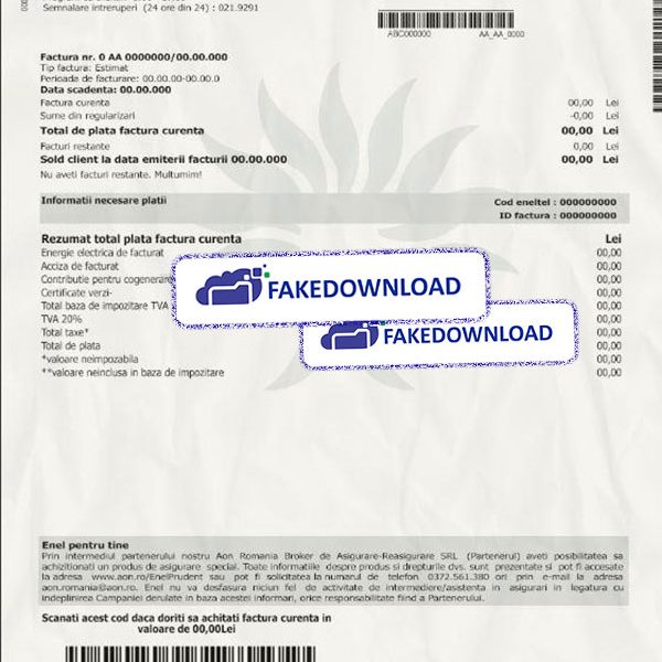 Romania Proof Address (psd)