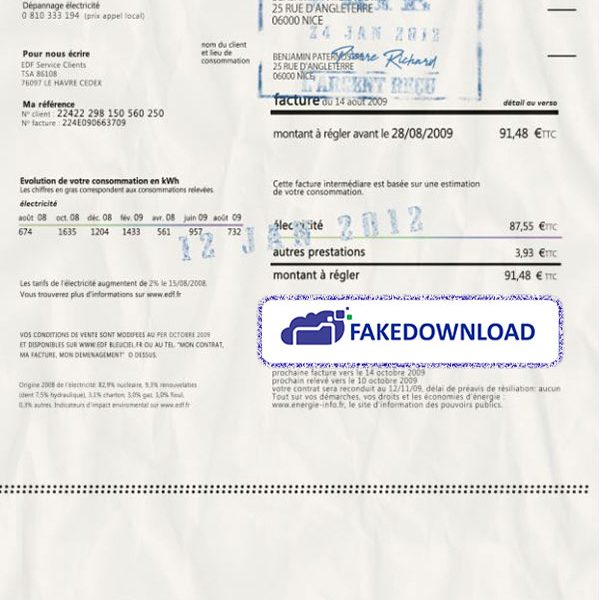 French Proof Address (psd)