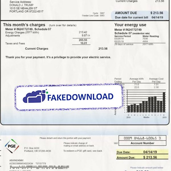 Oregon Proof Address (psd)